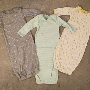 NWOT 0-3 Month Gowns